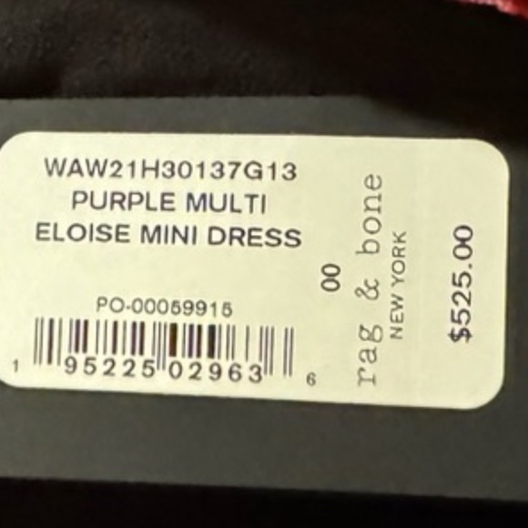 Rag & Bone Eloise Floral Velvet Multicolor Mini Dress 0 - Picture 11 of 11